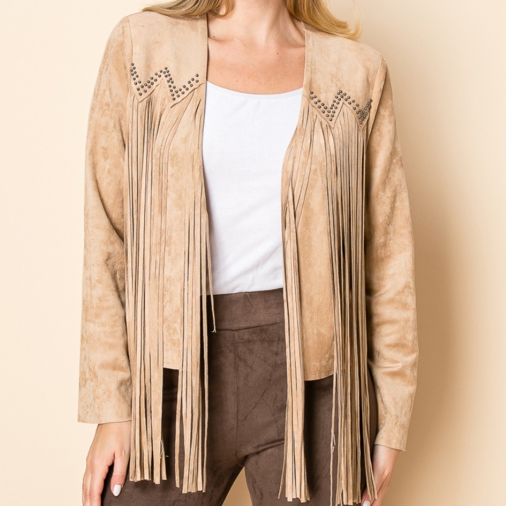 Boho Suede Fringe Jacket